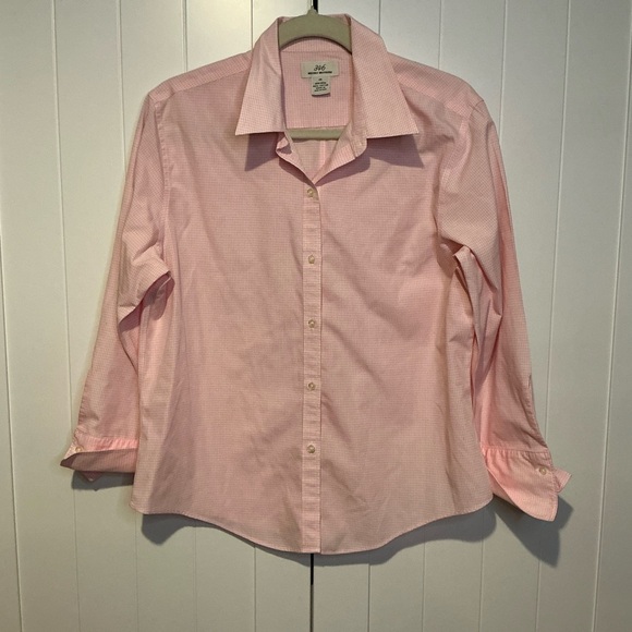 Brooks Brothers 346 Women’s Cotton No Iron Button Up Fitted Shirt 8 French Cuff - Picture 1 of 3